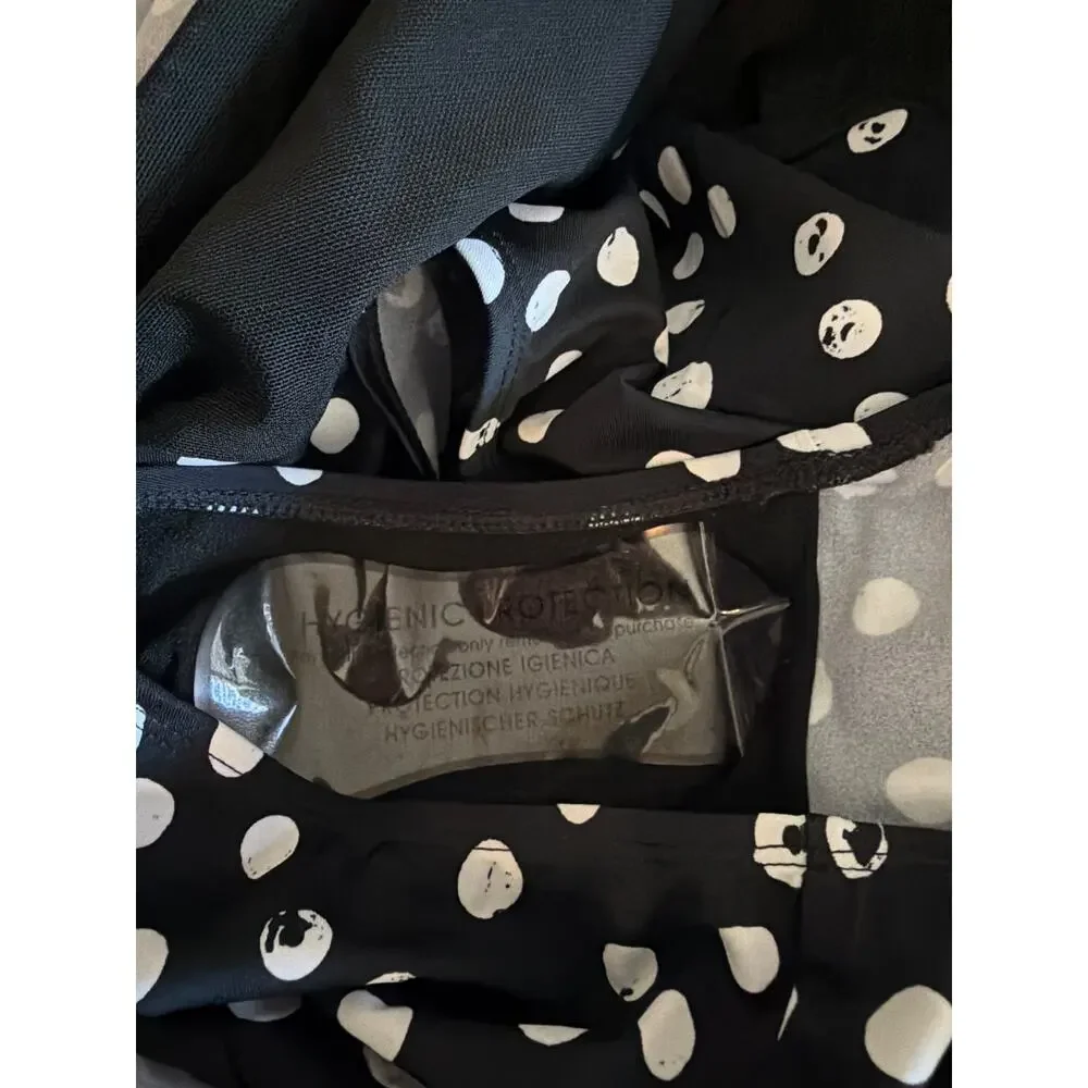 Kim Gravel x Swimsuits For All Square Neck Swim Dress sz 8 modern dot